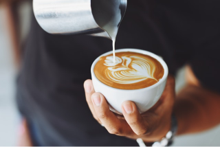 Performing coffee art